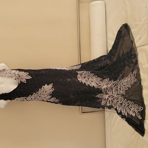 Long dress navy and silver